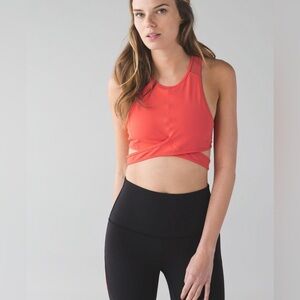 NWT Lululemon Wanderlust Yoga Haven Bra Cape Red Sz 4